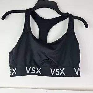 Victoria Secret VSX Black Sports Bra XL Athletic Racerback - Picture 1 of 4
