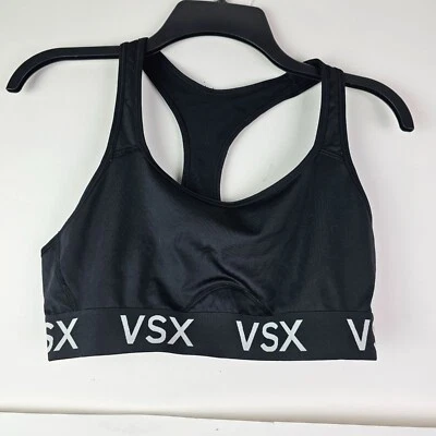 Victoria Secret VSX Black Sports Bra XL Athletic Racerback - Image 1 of 4