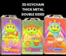 Disney Toy Story Aliens 3D Lenticular Motion Keychain Holographic Peeker 3n1