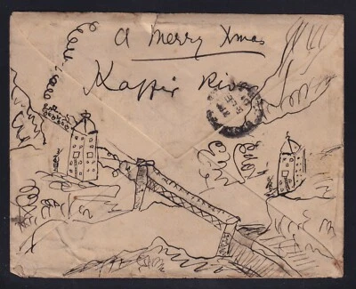 Orange River Colony 1901 Hand-Drawn Boer War Kaffir River Blockhouses Cover - Image 1 of 2