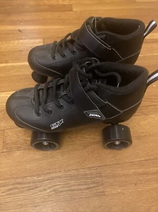 Black GTX-500 Quad Roller Speed Skates Size 6 - Picture 1 of 4