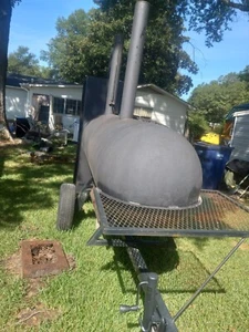 NEW  Reverse Flow BBQ pit smoker charcoal grill and Concession Trailer - Picture 1 of 5