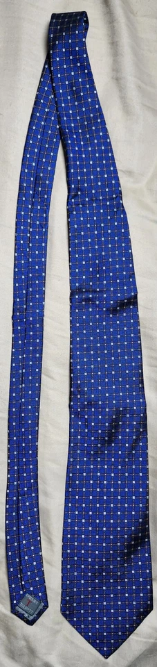 Corbata a cuadros azul Robert Talbott para hombre 100 % seda hecha a mano en EE. UU. Foto 1 de 4