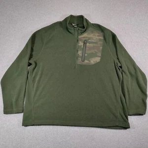 Suéter Eddie Bauer Para Hombres XXL Verde Camuflaje Parche Polar 1/4 Cremallera Pullover Bolsillo - Imagen 1 de 10