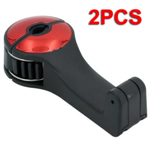 2PCS 2 in 1 Car Seat Headrest Hook Mobile Phone Holder Back Seat Storage Hanger - Picture 1 of 10