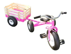 Pik Tricycle with Wagon Pull Along Trike Toy Outdoors Kids Exercise, CART-042P - Picture 1 of 1