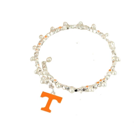 Tennessee Volunteers Enamel Logo & Pearl Stretch Bracelet Cover