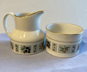 Royal Doulton Tapestry Open Sugar Bowl and Mini Creamer Set TC 1024 Vintage - Picture 1 of 10