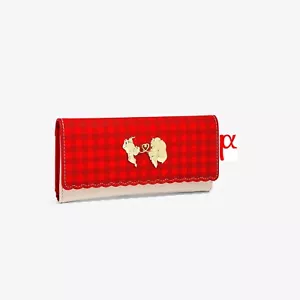 Cartera Loungefly Disney Dama y el Vagabundo Corazón Rojo Cuadros Vieira Solapa - Imagen 1 de 4