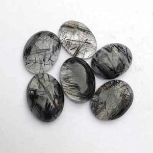 AAA Quality Natural Rutilated Quartz Oval Shape Cabochon Gemstone 3x5mm-13x18mm - Picture 1 of 10