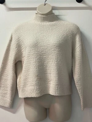 H&M Ladies Cream High Neck Chenille Long Sleeve Pullover Jumper Sizes XS-2XL - Image 1 of 4
