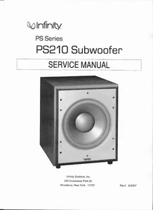 Infinity Service Manual für Subwoofer PS 210 Copy - Picture 1 of 1