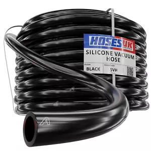 Black Silicone Vacuum Hose Tube– Turbo Boost Water Air Pipe 3-10mm - Picture 1 of 7