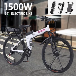 Electric Bike Shimano 7 Speed 26 Inch Removable Battery 1500W Mountain EBike - Picture 1 of 35