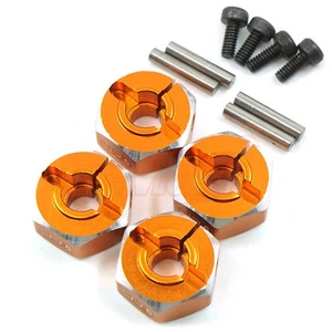 YEAH RACING - ORANGENE 12MM ALUMINIUM RADMITNEHMER (4x) 6MM BREITE # WA-033OR - Bild 1 von 2
