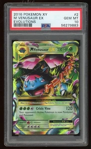 2016 POKEMON XY M VENUSAUR EX EVOLUTIONS #2/108 PSA 10 - Picture 1 of 2