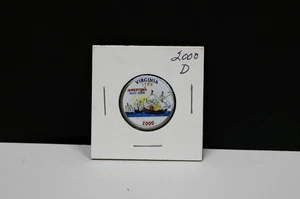 2000 D VIRGINIA COLORIZED STATE QUARTER WASHINGTON OBVERSE FREE SHIPPING SAT#328 - Picture 1 of 3