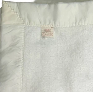 Vintage Chatham Cream Crib Baby Blanket Acrylic with Satin Binding 38x50 READ - Picture 1 of 4