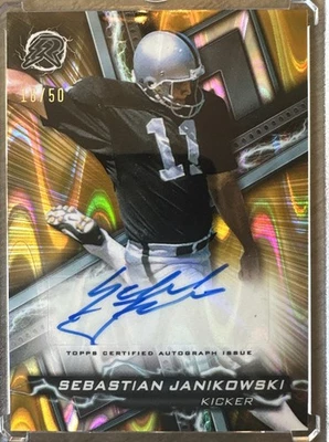 Sebastian Janikowski 2023 Topps Composite Resurgence Gold Power Surge Auto /50 - Image 1 of 3
