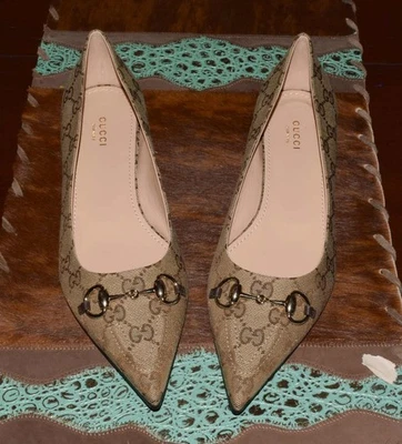 Auténtica bailarina plana Gucci Erin CG con monograma talla 41,5 EE. UU. 10,5 Foto 1 de 4