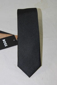 Hugo Boss Men's Skinny Black Silk Blend Tie - Picture 1 of 5