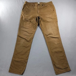 Gap For Good schmale flache Vorderseite braun khaki Herrenhose Größe tatsächlich 36 x 33 - Bild 1 von 7