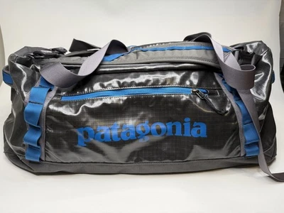 Mochila de viaje Patagonia Black Hole Duffel 60L correas gris azul Foto 1 de 4