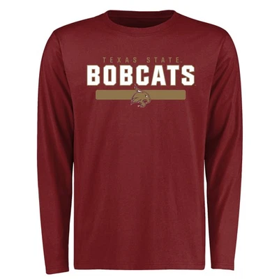 Men's Maroon Texas State Bobcats Team Strong Long Sleeve T-Shirt - Image 1 of 2
