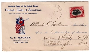 #294 Panamerikanischer Lavelle PA Patriotischer Order der Amerikaner 1901 an Albert Gorham - Bild 1 von 2