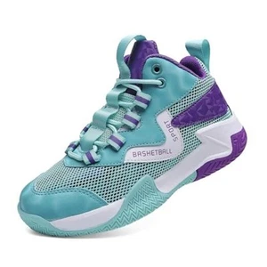 Boys Grils Basketball Shoes High Top Youth Fashion Lightweight Volleyball - Picture 1 of 7