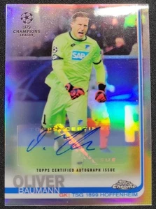 OLIVER BAUMANN 2018-19 TOPPS CROMO UCL RIFRATTORE AUTO RC #54 HOPEHEIM - Foto 1 di 2