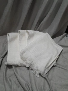 Vintage Set Of 4 Cannon Hand Towels 100% Cotton White 12x16" U.S.A - Picture 1 of 2