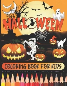 HALLOWEEN - Coloring Book for Kids / Cute Fun & Educational Activity Workbook fo - Picture 1 of 1