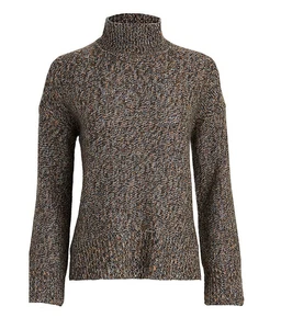 THEORY Karenia Cashmere Turtleneck Sweater Soft Denim Multi, PS - Picture 1 of 5
