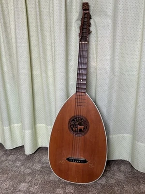 Alte Laute Gitarrenlaute Zupfgeige um 1900 , funktionstüchtig, für Liebhaber - Bild 1 von 4