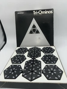 NEW VINTAGE Tri Ominos COMPLETE Pressman 1968 Triangular Domino Game - Picture 1 of 3
