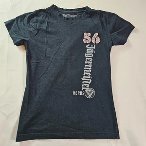 Jagermeister 56 Herbs Vertical Logo Graphic T-Shirt Black Size M - Picture 1 of 7