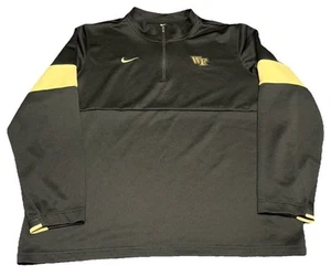 Wake Forest Demon Deacon Sweater Men 2XL Black Nike On Field 1/4 Zip Football - Picture 1 of 4
