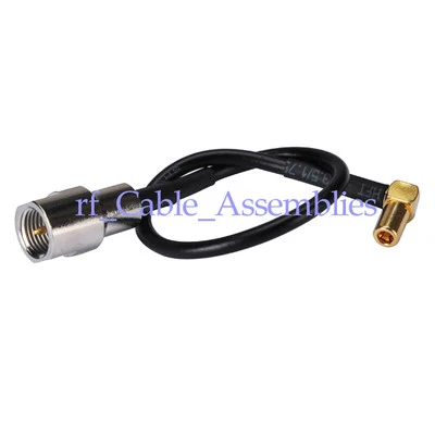 FME Male to SSMB Female pin Adapter pigtail cable RG174 20cm 8" for Wireless - Image 1 of 4