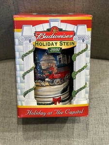 NEW 2001 Budweiser Holiday at The Capitol Holiday Stein CS455 Beer Mug - Picture 1 of 1