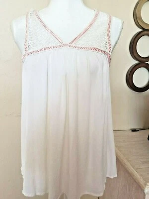  Camiseta sin mangas Xhilaration Jr con aroma a crochet XL 14-16 Foto 1 de 4