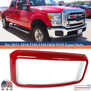 For 2011-2016 F250/F350/F450/F550 Super Duty Vermilion Red Front Grill Frame NEW - Picture 1 of 6