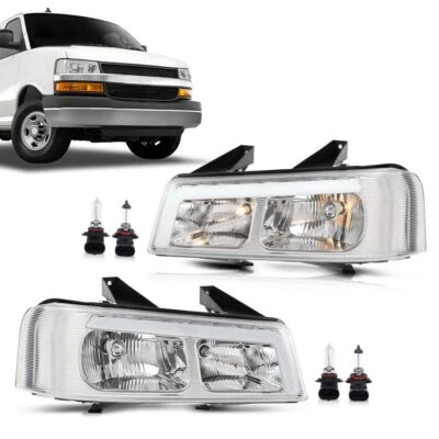 Fit For 03-19 Chevy Express GMC Savana Van LED Headlights Headlamps Replacement Foto 1 de 4