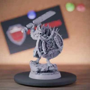 Gnoll Warrior Sword Miniature Dungeons and Dragons Mini RPG Tabletop DnD 5e - Picture 1 of 8