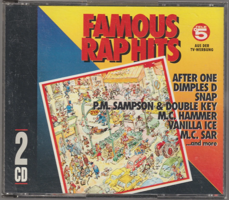 Famous Rap Hits - Various Vanilla Ice, MC Hammer, Snap, LL Cool J [2 CD, 1991] - Bild 1 von 2