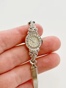 Antique Ladies Columbia Diamonds White Gold Diamond Watch - Picture 1 of 17