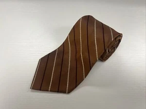 Hart Schaffner Marx Men's Brown Striped Silk Neck Tie $158 - Picture 1 of 8