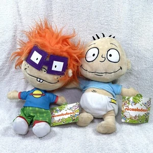 Nickelodeon Rugrats Plüsch Set Tommy Pickles & Chuckie Finster Duo 8 Zoll Neu mit Etikett 2018 - Bild 1 von 6