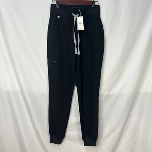 NEW WOMENS FIGS HIGH WAISTED ZAMORA BLACK SCRUB JOGGERS SIZE S TALL YOGA - Picture 1 of 7