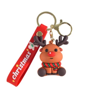 Christmas reindeer keychain backpack cute little figurine pendant keychain - Picture 1 of 17